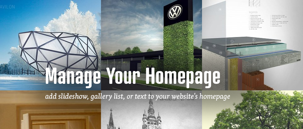 What can you show on your homepage?
