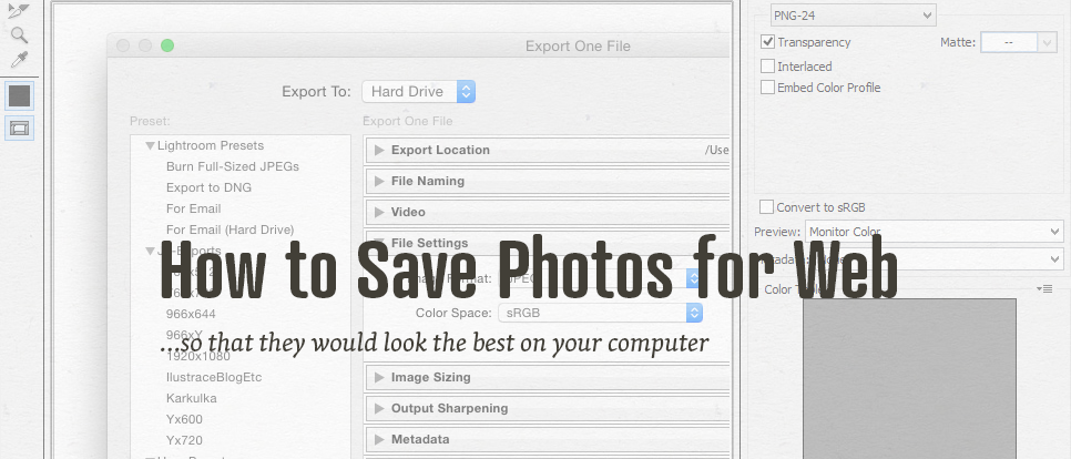 How to correctly save your photographs