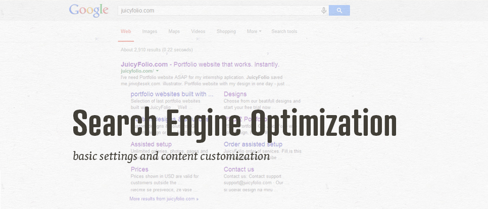 Basic Settings for Search Engine Optimization