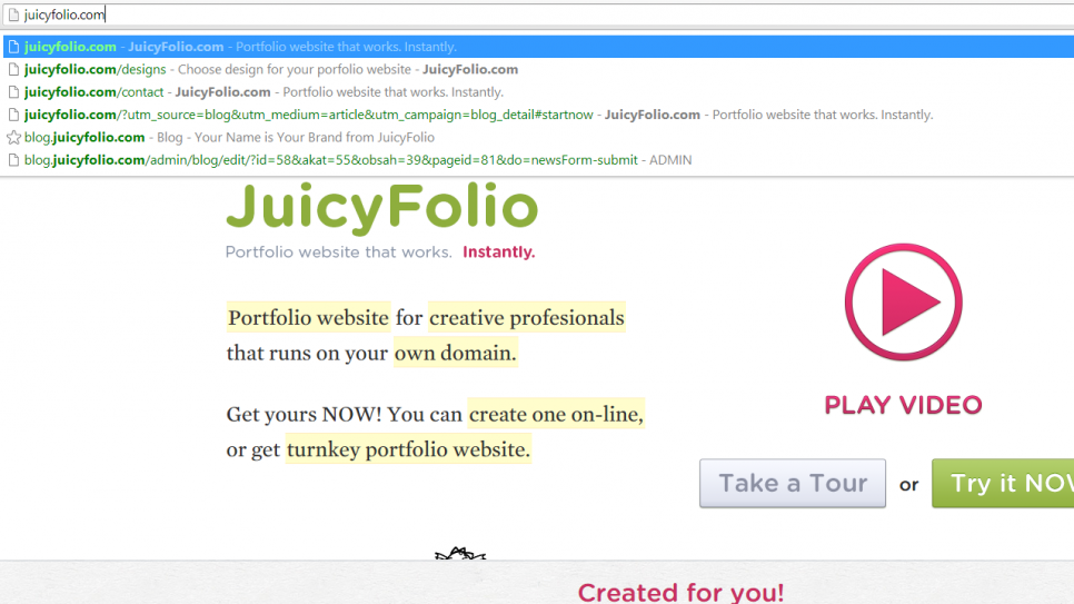 Transfer your domain to JuicyFolio