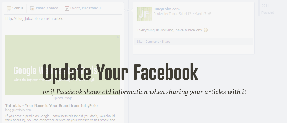 Information on Facebook doesn't have to be the same as on your web