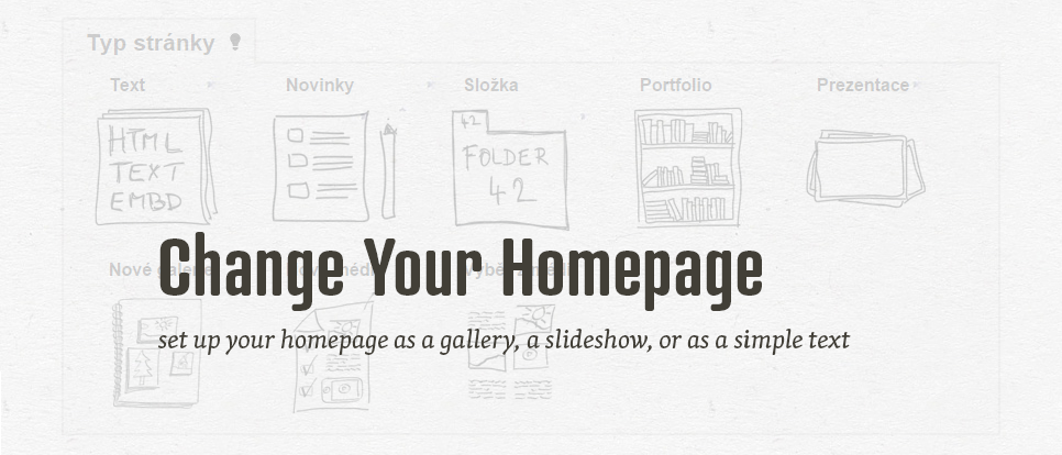 Change the type of your homepage