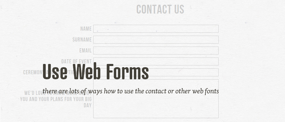 Various usage of web forms for your portfolio