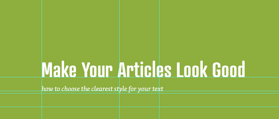 Typography for your articles